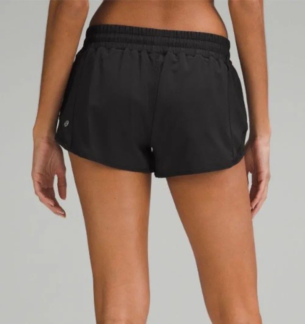 LULULEMON HOTTY HOT LINED black SHORTS sz 4
